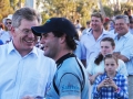 Matt Schwager, Blue Boars Captain with Santos Energy NSW General Manager, Peter Mitchley